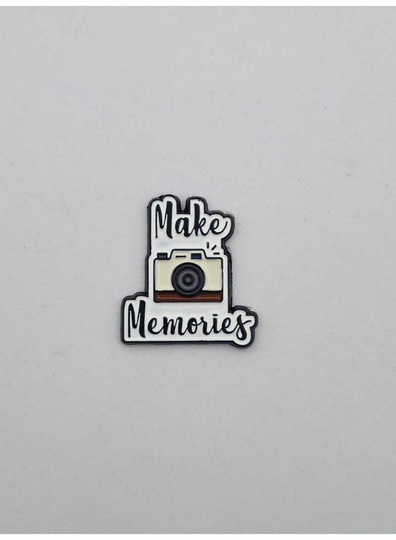 Kipfy Decorative Camera Theme Metal Sticker – “Make Memories” Design | Premium Finish | Strong Adhesive Back | Gift & DIY Decoration Accessory - Image 1